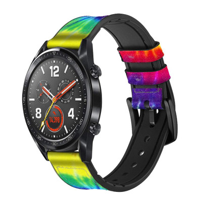 CA0484 Tie Dye Swirl Color Cinturino in pelle e silicone Smartwatch per Wristwatch Smartwatch