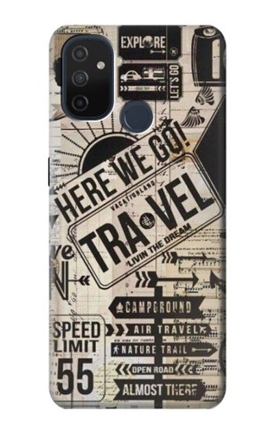 S3441 Vintage Travel Case Cover Custodia per OnePlus Nord N100