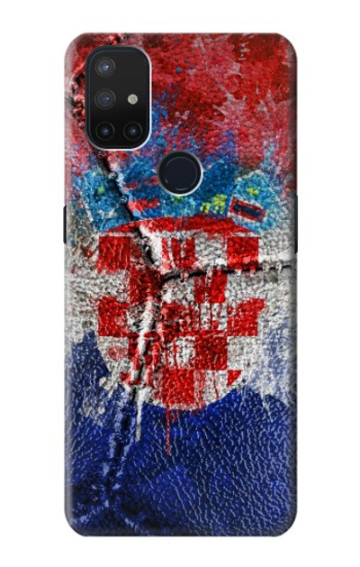 S3313 Croatia Flag Vintage Football Graphic Case Cover Custodia per OnePlus Nord N10 5G