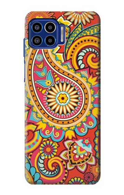 S3402 Floral Paisley Pattern Seamless Case Cover Custodia per Motorola One 5G