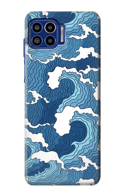 S3751 Wave Pattern Case Cover Custodia per Motorola One 5G