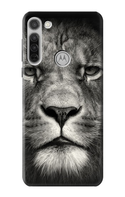 S1352 Lion Face Case Cover Custodia per Motorola Moto G8