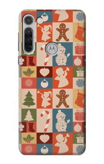 S2854 Cute Xmas Pattern Case Cover Custodia per Motorola Moto G8