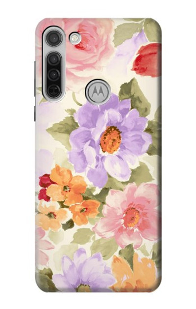 S3035 Sweet Flower Painting Case Cover Custodia per Motorola Moto G8