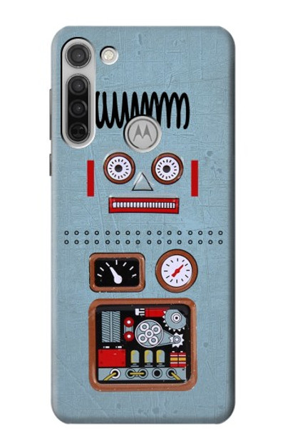 S3040 Retro Robot Toy Case Cover Custodia per Motorola Moto G8