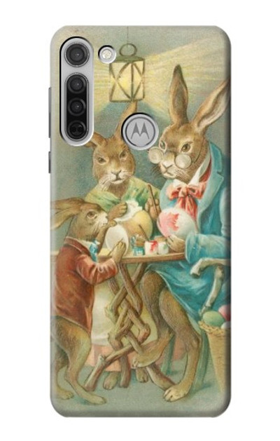 S3164 Easter Rabbit Family Case Cover Custodia per Motorola Moto G8