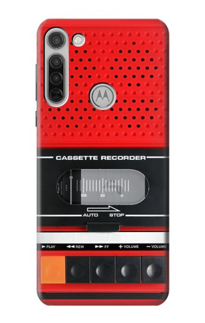 S3204 Red Cassette Recorder Graphic Case Cover Custodia per Motorola Moto G8