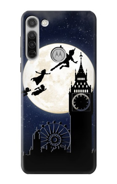 S3249 Peter Pan Fly Full Moon Night Case Cover Custodia per Motorola Moto G8