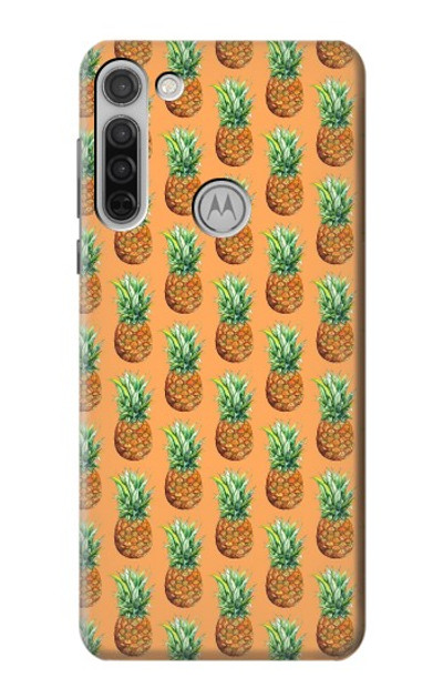 S3258 Pineapple Pattern Case Cover Custodia per Motorola Moto G8