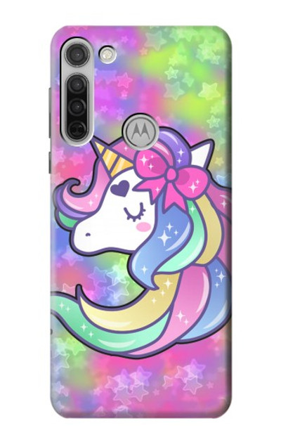 S3264 Pastel Unicorn Case Cover Custodia per Motorola Moto G8