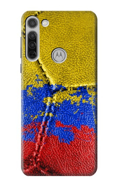 S3306 Colombia Flag Vintage Football Graphic Case Cover Custodia per Motorola Moto G8