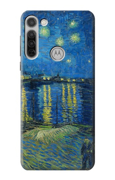 S3336 Van Gogh Starry Night Over the Rhone Case Cover Custodia per Motorola Moto G8