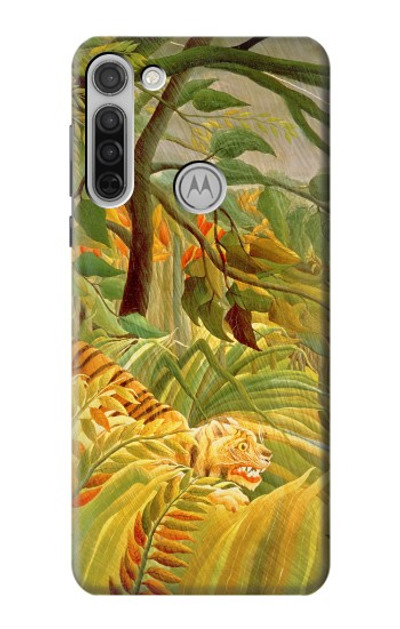 S3344 Henri Rousseau Tiger in a Tropical Storm Case Cover Custodia per Motorola Moto G8