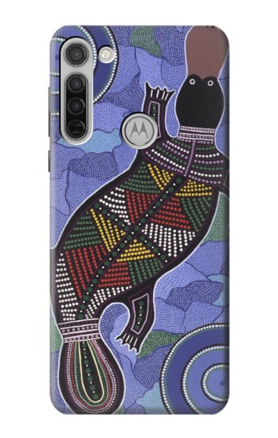 S3387 Platypus Australian Aboriginal Art Case Cover Custodia per Motorola Moto G8