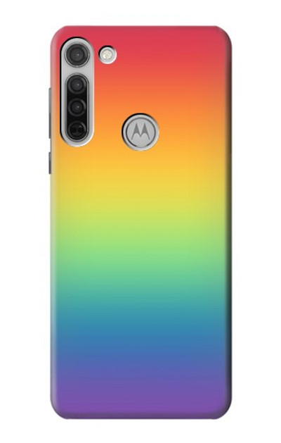 S3698 LGBT Gradient Pride Flag Case Cover Custodia per Motorola Moto G8