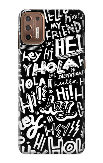 S2744 Hey Hi Hello Art Pattern Case Cover Custodia per Motorola Moto G9 Plus