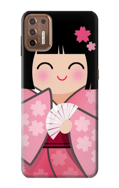 S3042 Japan Girl Hina Doll Kimono Sakura Case Cover Custodia per Motorola Moto G9 Plus