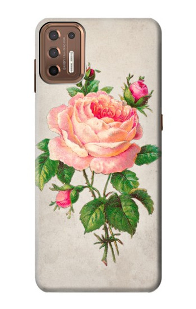 S3079 Vintage Pink Rose Case Cover Custodia per Motorola Moto G9 Plus