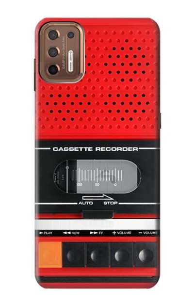 S3204 Red Cassette Recorder Graphic Case Cover Custodia per Motorola Moto G9 Plus