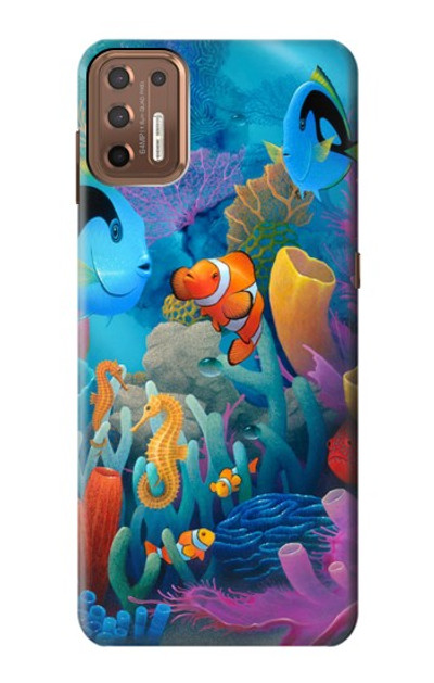 S3227 Underwater World Cartoon Case Cover Custodia per Motorola Moto G9 Plus