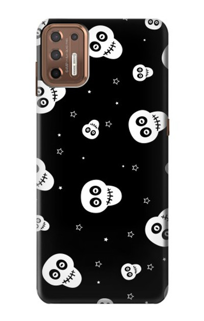 S3261 Smile Skull Halloween Pattern Case Cover Custodia per Motorola Moto G9 Plus