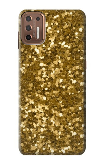 S3388 Gold Glitter Graphic Print Case Cover Custodia per Motorola Moto G9 Plus