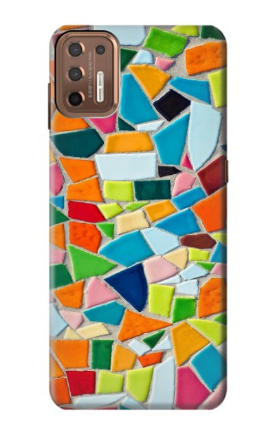 S3391 Abstract Art Mosaic Tiles Graphic Case Cover Custodia per Motorola Moto G9 Plus
