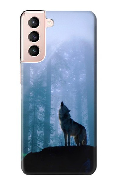 S0935 Wolf Howling in Forest Case Cover Custodia per Samsung Galaxy S21 5G