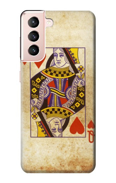 S2833 Poker Card Queen Hearts Case Cover Custodia per Samsung Galaxy S21 5G