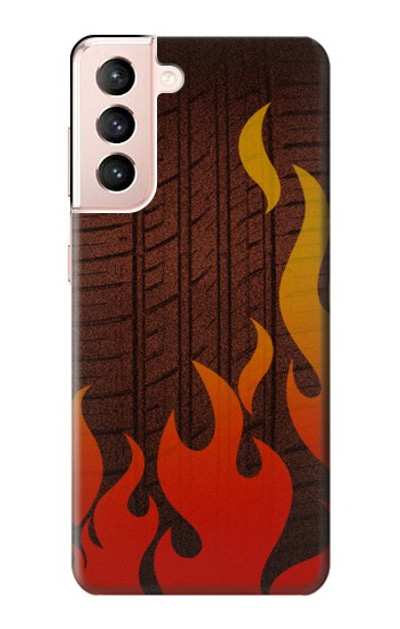 S2988 Rally Car Tire Fire Case Cover Custodia per Samsung Galaxy S21 5G