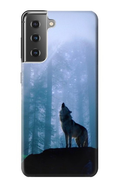 S0935 Wolf Howling in Forest Case Cover Custodia per Samsung Galaxy S21 Plus 5G, Galaxy S21+ 5G