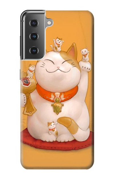 S1217 Maneki Neko Lucky Cat Case Cover Custodia per Samsung Galaxy S21 Plus 5G, Galaxy S21+ 5G