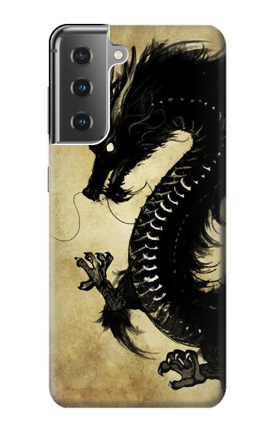 S1482 Black Dragon Painting Case Cover Custodia per Samsung Galaxy S21 Plus 5G, Galaxy S21+ 5G