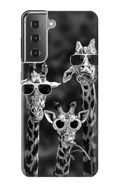 S2327 Giraffes With Sunglasses Case Cover Custodia per Samsung Galaxy S21 Plus 5G, Galaxy S21+ 5G