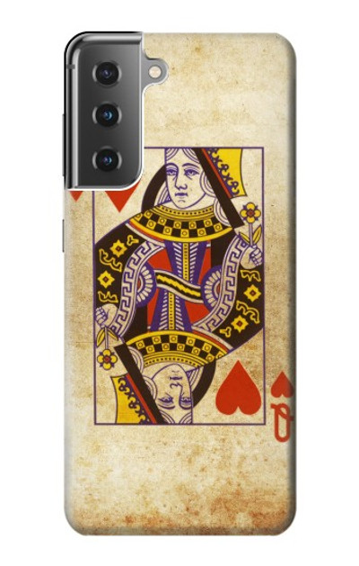 S2833 Poker Card Queen Hearts Case Cover Custodia per Samsung Galaxy S21 Plus 5G, Galaxy S21+ 5G