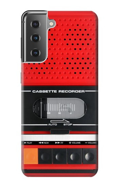 S3204 Red Cassette Recorder Graphic Case Cover Custodia per Samsung Galaxy S21 Plus 5G, Galaxy S21+ 5G