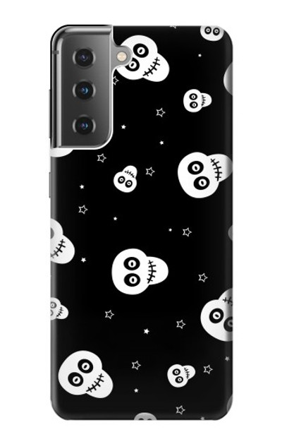 S3261 Smile Skull Halloween Pattern Case Cover Custodia per Samsung Galaxy S21 Plus 5G, Galaxy S21+ 5G