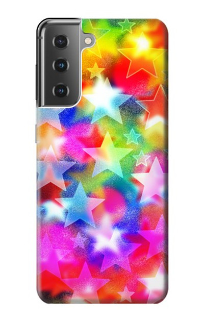 S3292 Colourful Disco Star Case Cover Custodia per Samsung Galaxy S21 Plus 5G, Galaxy S21+ 5G