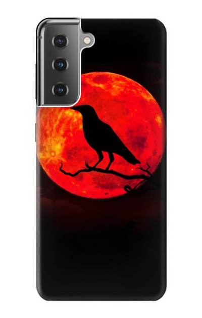 S3328 Crow Red Moon Case Cover Custodia per Samsung Galaxy S21 Plus 5G, Galaxy S21+ 5G