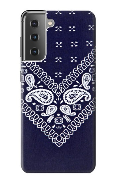 S3357 Navy Blue Bandana Pattern Case Cover Custodia per Samsung Galaxy S21 Plus 5G, Galaxy S21+ 5G