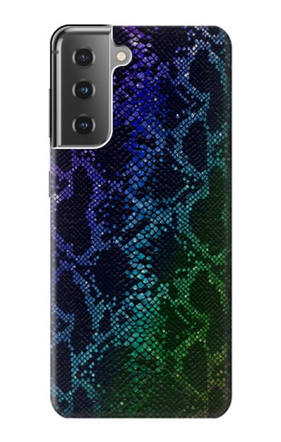 S3366 Rainbow Python Skin Graphic Print Case Cover Custodia per Samsung Galaxy S21 Plus 5G, Galaxy S21+ 5G