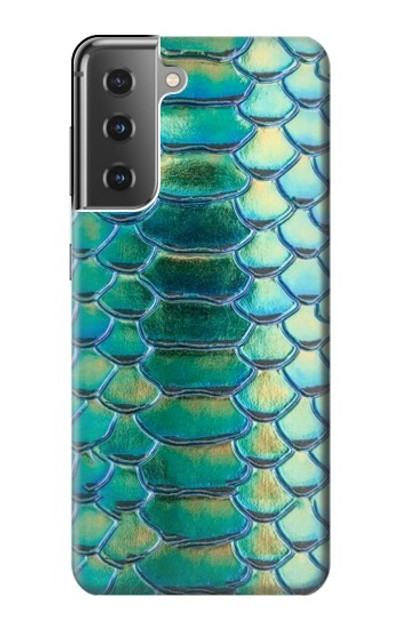 S3414 Green Snake Scale Graphic Print Case Cover Custodia per Samsung Galaxy S21 Plus 5G, Galaxy S21+ 5G