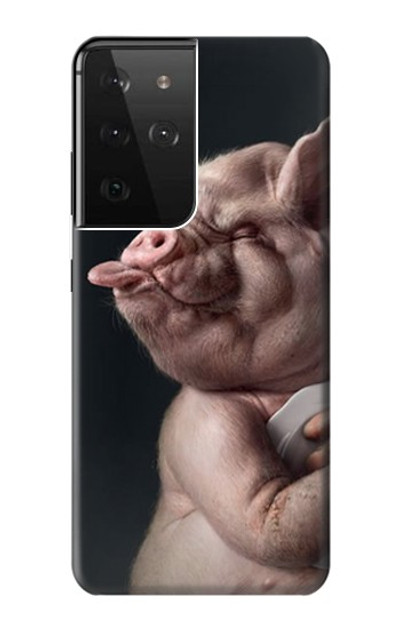 S1273 Crazy Pig Case Cover Custodia per Samsung Galaxy S21 Ultra 5G