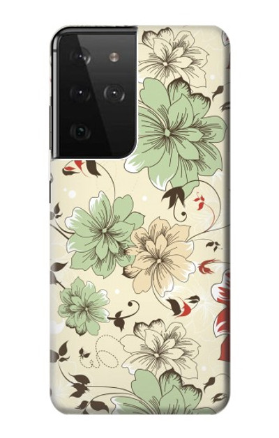 S2179 Flower Floral Vintage Art Pattern Case Cover Custodia per Samsung Galaxy S21 Ultra 5G