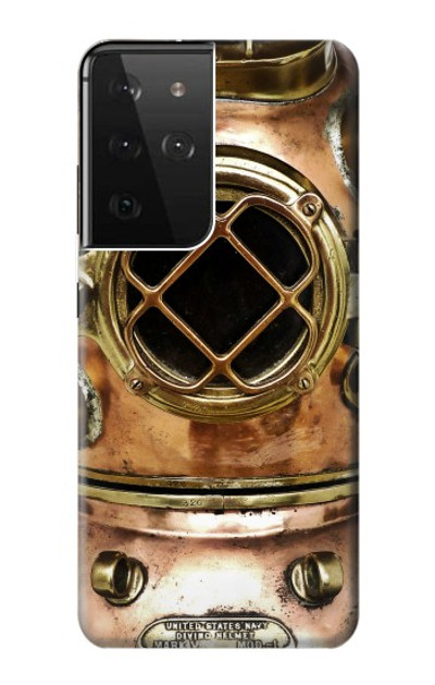 S2412 Vintage Deep Sea Diving Helmet Case Cover Custodia per Samsung Galaxy S21 Ultra 5G