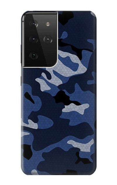 S2959 Navy Blue Camo Camouflage Case Cover Custodia per Samsung Galaxy S21 Ultra 5G