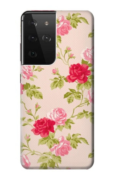 S3037 Pretty Rose Cottage Flora Case Cover Custodia per Samsung Galaxy S21 Ultra 5G