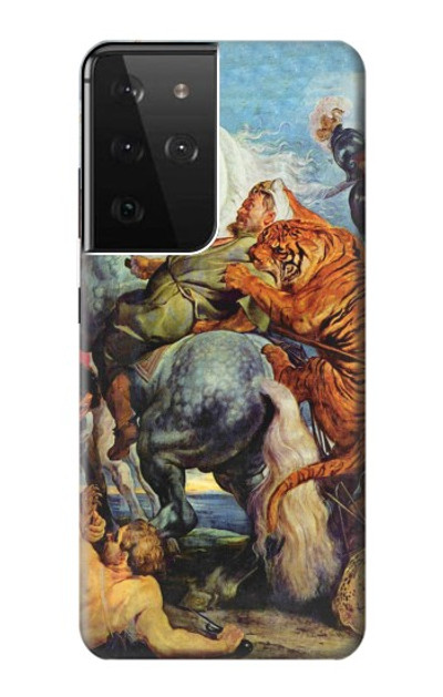 S3331 Peter Paul Rubens Tiger und Lowenjagd Case Cover Custodia per Samsung Galaxy S21 Ultra 5G