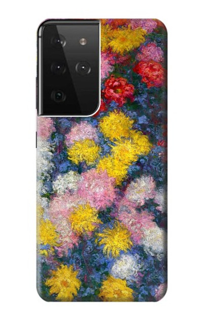 S3342 Claude Monet Chrysanthemums Case Cover Custodia per Samsung Galaxy S21 Ultra 5G