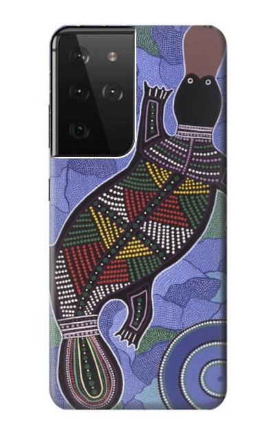 S3387 Platypus Australian Aboriginal Art Case Cover Custodia per Samsung Galaxy S21 Ultra 5G